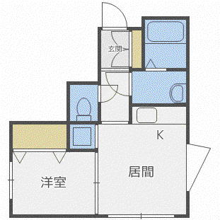 ミスブランニューディ(1LDK/2階)の間取り写真