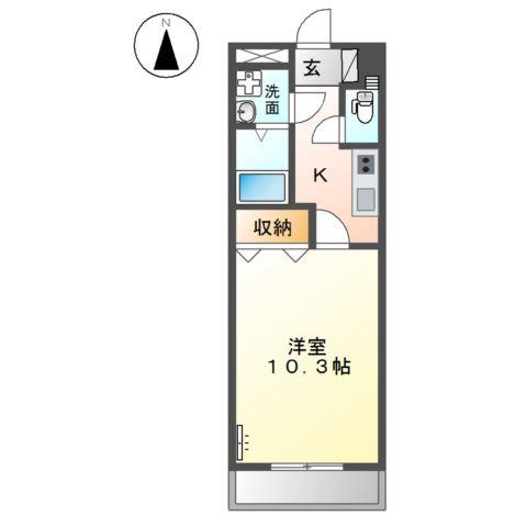 コンフォール21(1K/2階)の間取り写真