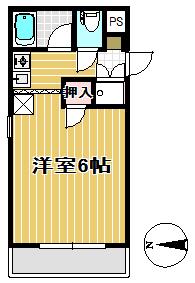ウエストパレス奈る駒(1K/3階)の間取り写真
