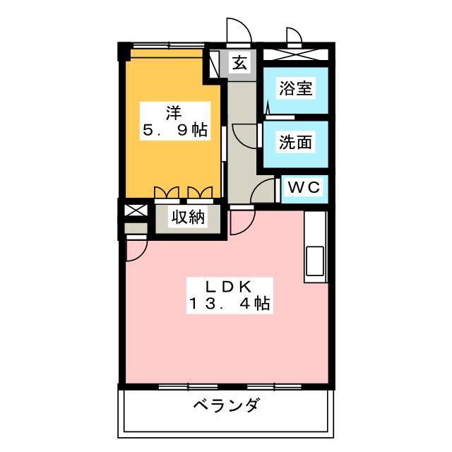 LRプリオール(1LDK/2階)の間取り写真