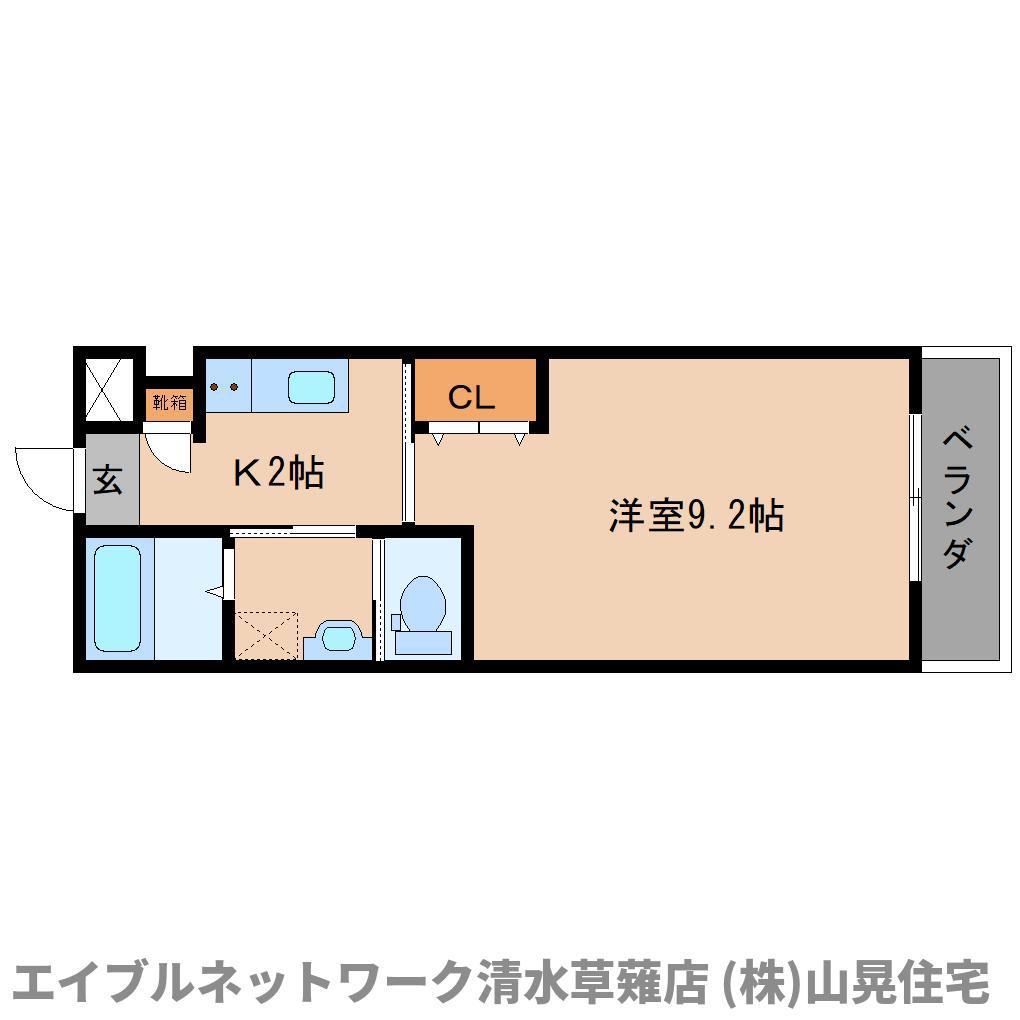 フェリーチェ(1K/2階)の間取り写真