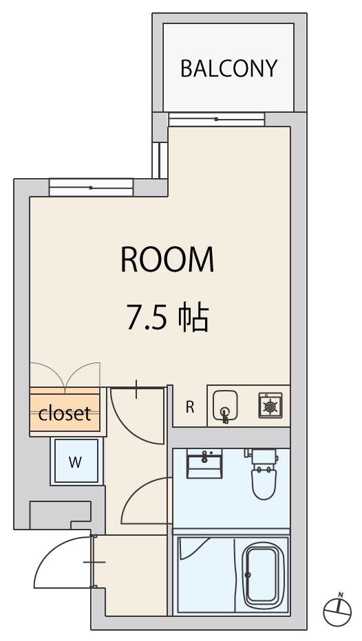 プロスパー上目黒(1K/3階)の間取り写真
