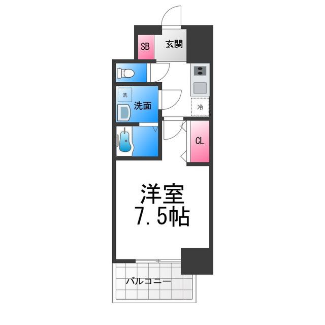 S-RESIDENCE堺浜寺BROAD(1K/10階)の間取り写真