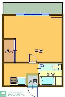 コーポあさひ(1K/1階)の間取り写真