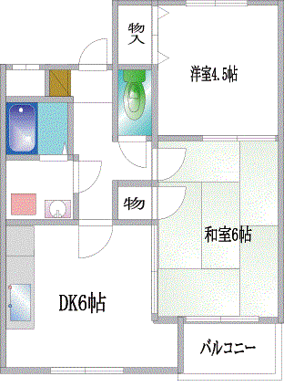 SPERITY OKAYAMA 5BANKAN(2DK/3階)の間取り写真