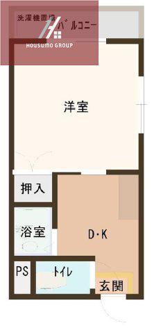 三和ハイツ(1DK/1階)の間取り写真