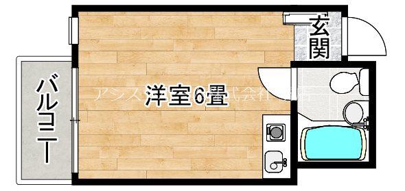 フェリシティ堺東(ワンルーム/4階)の間取り写真