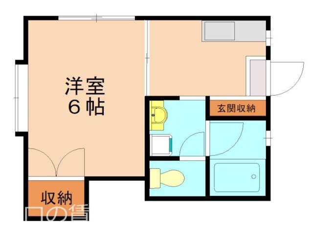 アーバン香椎B(1K/1階)の間取り写真