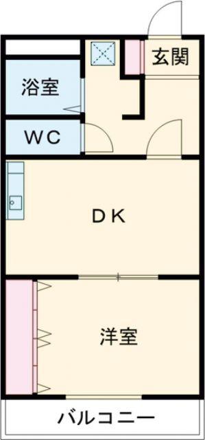 パパノエル(1DK/3階)の間取り写真