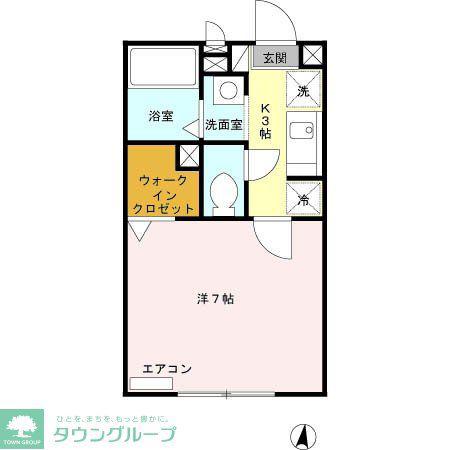シャルム(1K/2階)の間取り写真