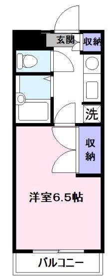 クレア仙川(1K/2階)の間取り写真