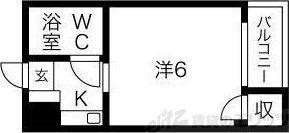 プレアール昭和台(1K/2階)の間取り写真