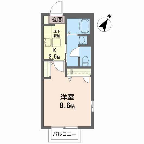 元町参番館(1K/1階)の間取り写真