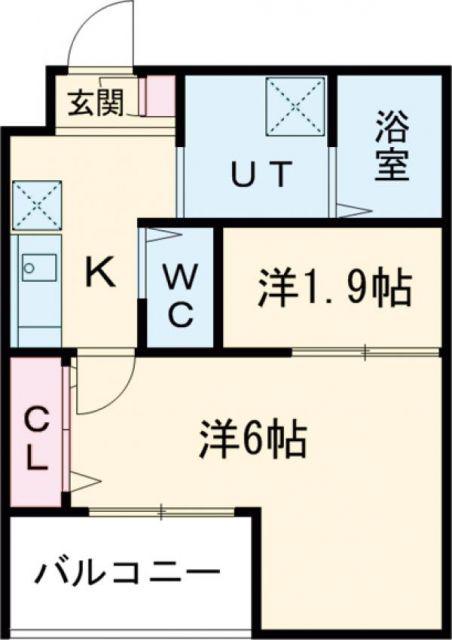 大浜北町シーエム・シス(2K/4階)の間取り写真