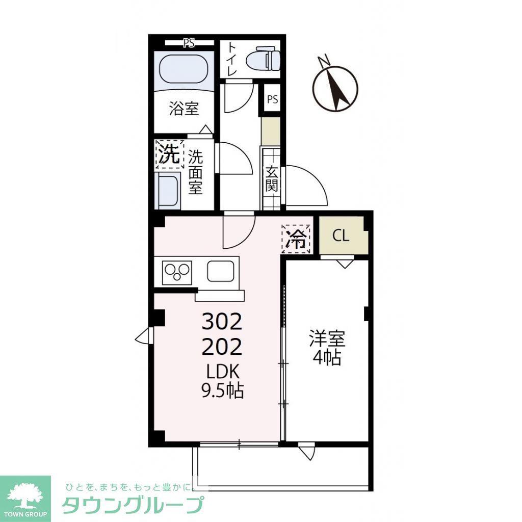 イストリア・ケー(1LDK/2階)の間取り写真