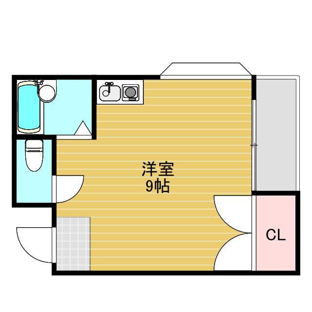 モアメゾンII(ワンルーム/2階)の間取り写真