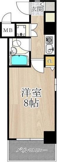 OHD今池(1K/3階)の間取り写真