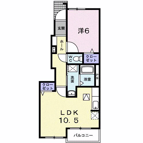 SUNLIT HOUSEサンリットハウス(1LDK/1階)の間取り写真