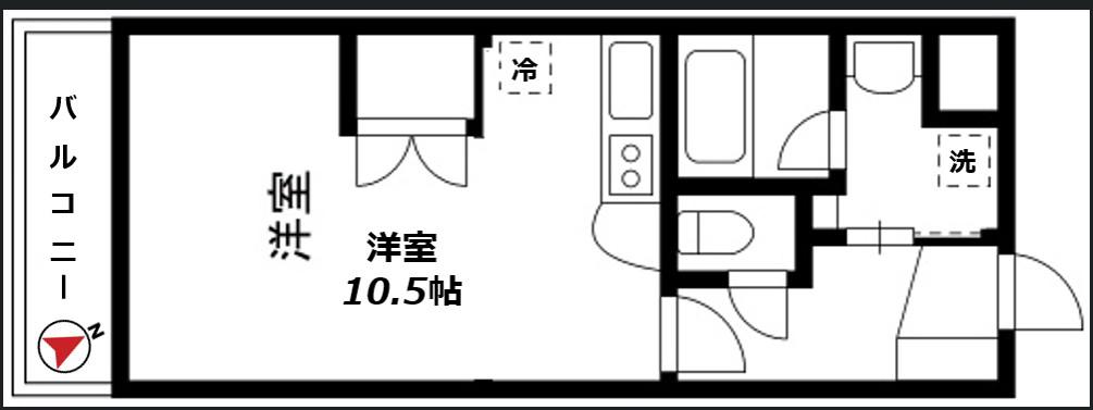KFLATS(ワンルーム/2階)の間取り写真