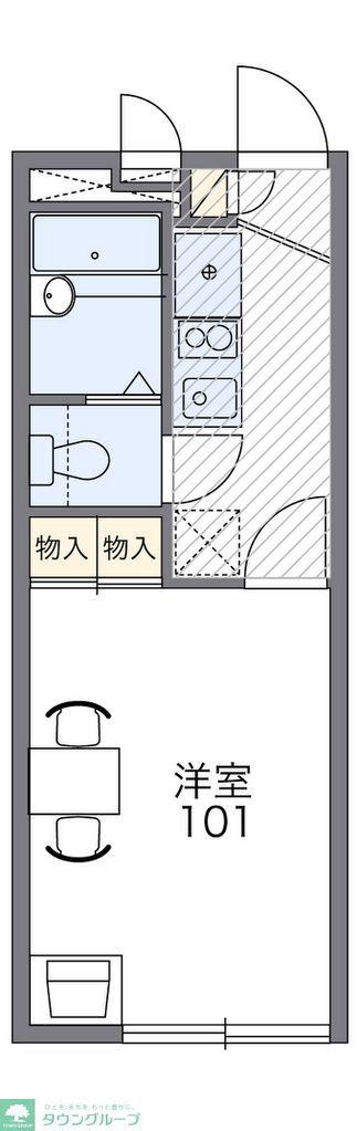 レオパレスクレスト(1K/2階)の間取り写真