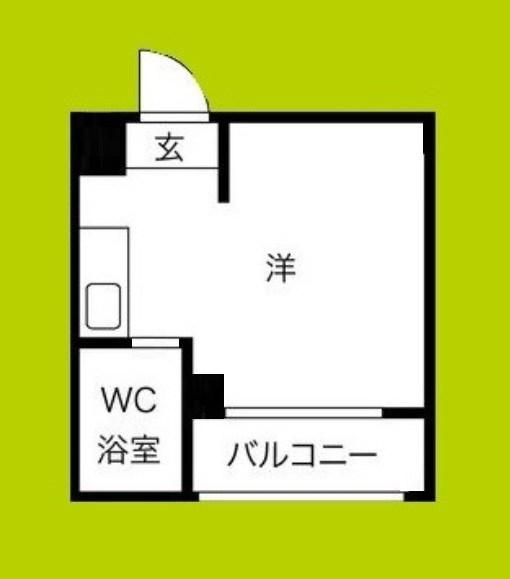 ウィン長居西(ワンルーム/2階)の間取り写真