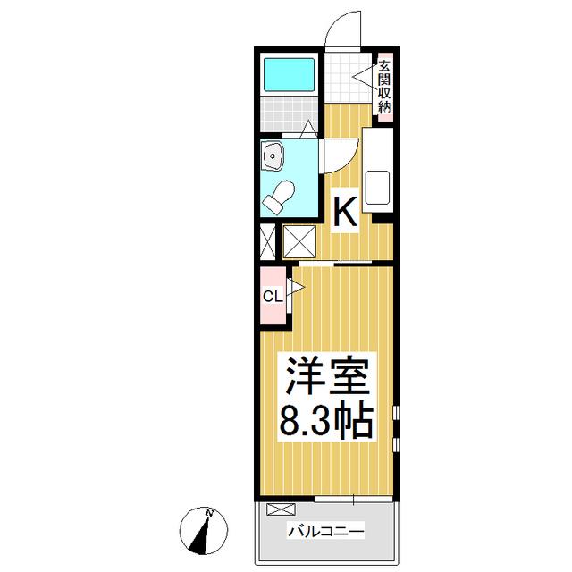 T-アルバII(1K/2階)の間取り写真