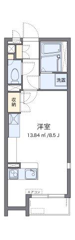 ミランダサウス VIEW(ワンルーム/1階)の間取り写真