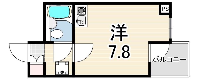 兼久マンション(ワンルーム/5階)の間取り写真