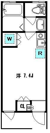 ROOMS(ワンルーム/1階)の間取り写真
