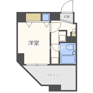 エスリード福島第2(1K/6階)の間取り写真