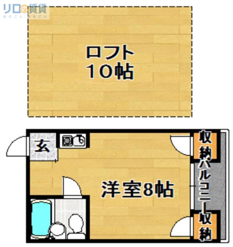 ショーエハイツ(ワンルーム/4階)の間取り写真