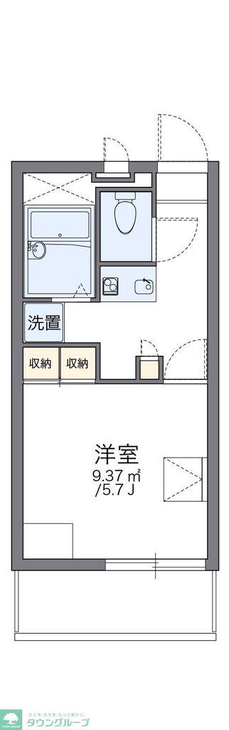 レオパレスルナシャインII(1K/2階)の間取り写真