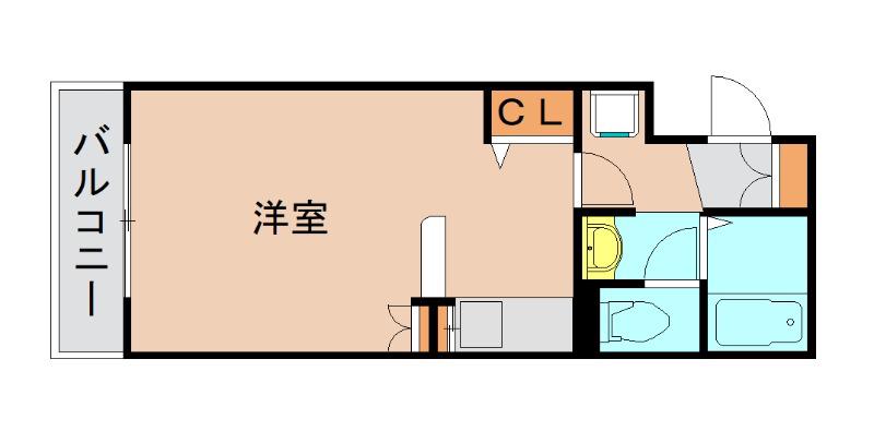 マーキス箱崎(ワンルーム/2階)の間取り写真