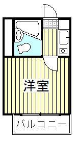 ニッサンビル(1K/3階)の間取り写真