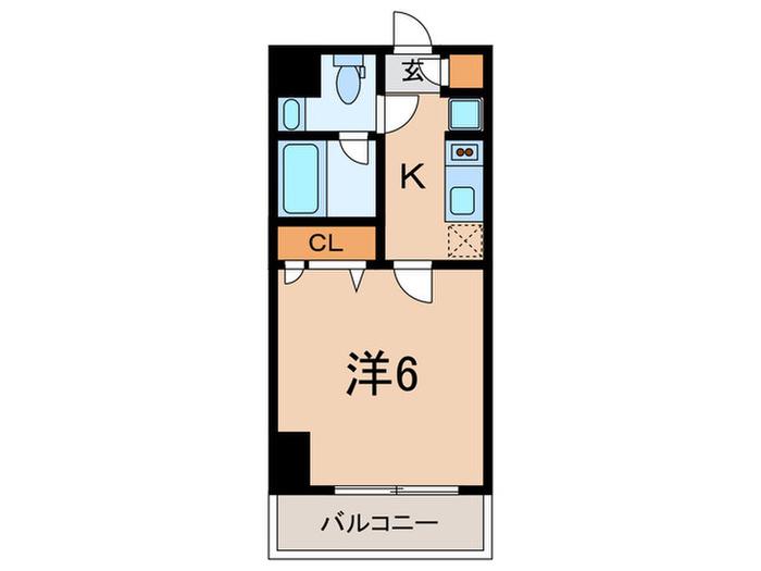 アーバネックス南品川II(1K/4階)の間取り写真