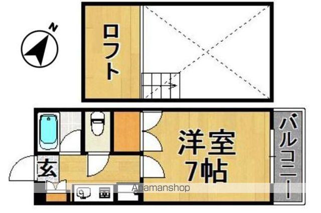 パウゼ福大前II(1K/2階)の間取り写真