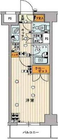 スカイコート板橋区役所前(1K/5階)の間取り写真