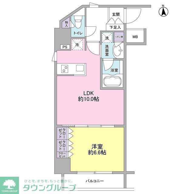 コンフォリア新宿御苑II(1LDK/7階)の間取り写真