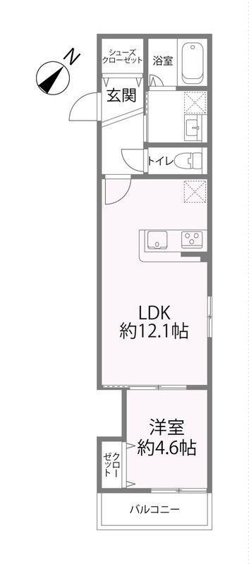 REGLIA今里ノース(1LDK/3階)の間取り写真