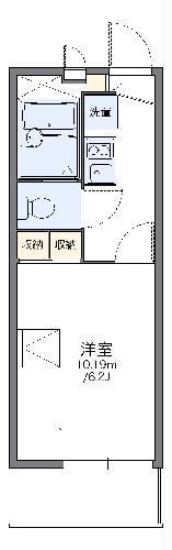 レオパレスヴィレッジ(1K/2階)の間取り写真