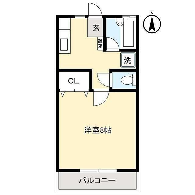 ハイツレインボー(1K/2階)の間取り写真