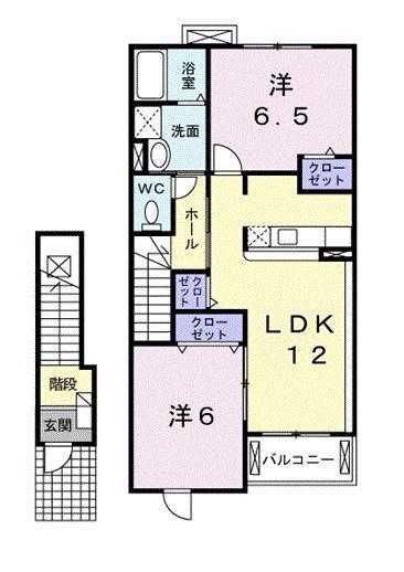 フリーデ(2LDK/2階)の間取り写真
