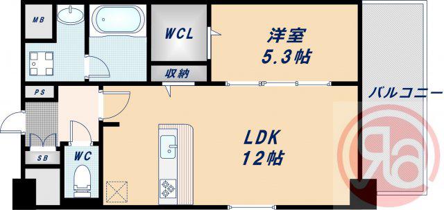 GRAND ECLAT グランエクラ(1LDK/5階)の間取り写真