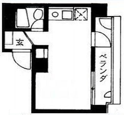 マンションK2(ワンルーム/6階)の間取り写真
