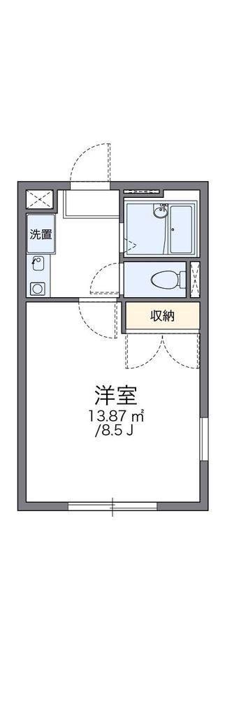 レオパレスルミエール(1K/1階)の間取り写真