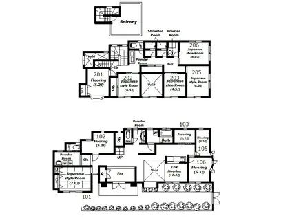 SUNNYSIDE INN材木座I(1K/1階)の間取り写真