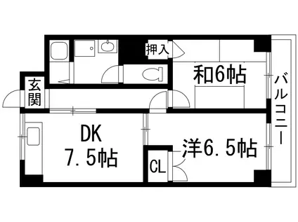 メゾン三宅2(2DK/3階)の間取り写真