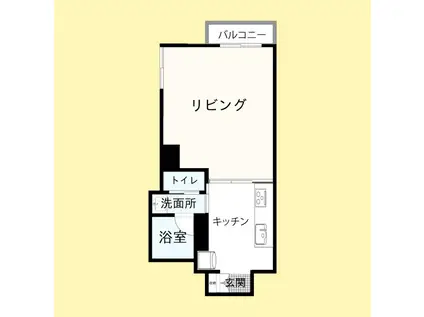 サンライズマンション(1DK/7階)の間取り写真