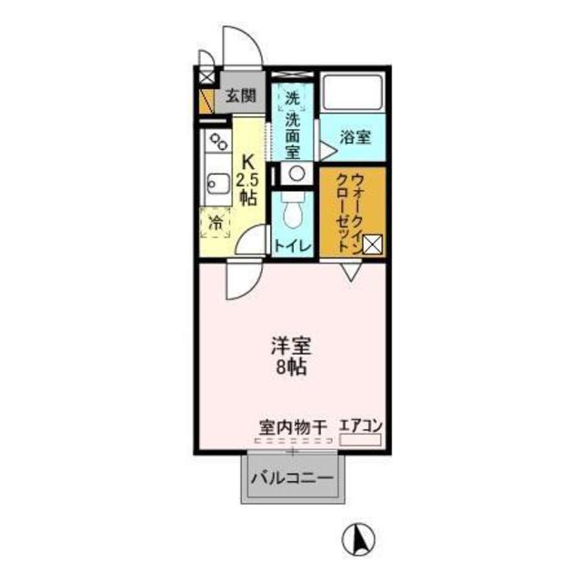 プリマベーラ(1K/1階)の間取り写真