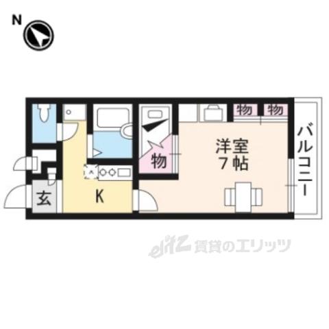 レオパレスツインズ(1K/2階)の間取り写真